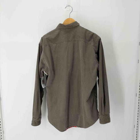 エルエルビーン L.L.Bean 80S 裏地チェック L/S コットンシャツ メンズ import:L