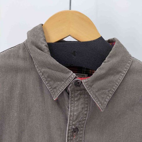 エルエルビーン L.L.Bean 80S 裏地チェック L/S コットンシャツ メンズ import:L