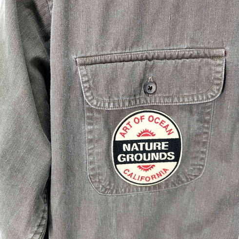 エルエルビーン L.L.Bean 80S 裏地チェック L/S コットンシャツ メンズ import:L