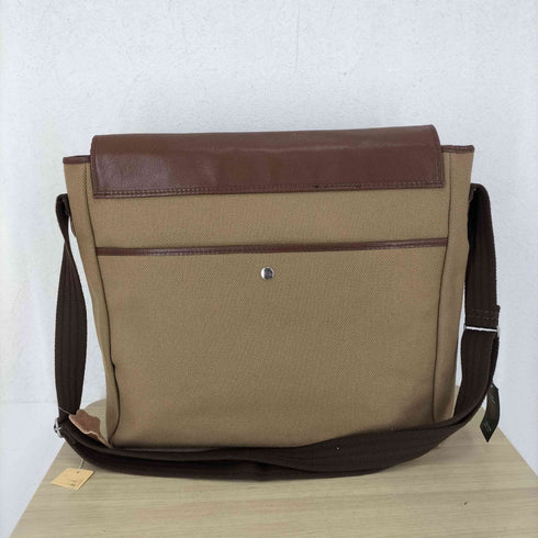 レザー×キャンバス ショルダーバッグ メンズ