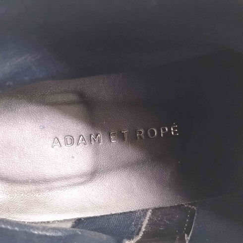 アダムエロペ Adam et Rope レザー ポインテッド ショートブーツ レディース 23 1/2