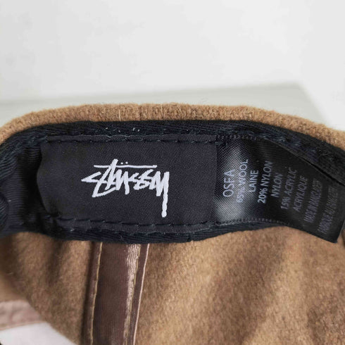 ステューシー Stussy ウール混 ショーンロゴ 6パネルキャップ フェルト メランジ メンズ