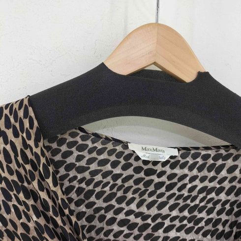 マックスマーラ MAX MARA イタリア製 ヒョウ柄 ノースリーブブラウス レディース JPN:S