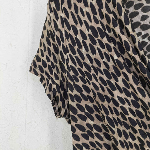 マックスマーラ MAX MARA イタリア製 ヒョウ柄 ノースリーブブラウス レディース JPN:S