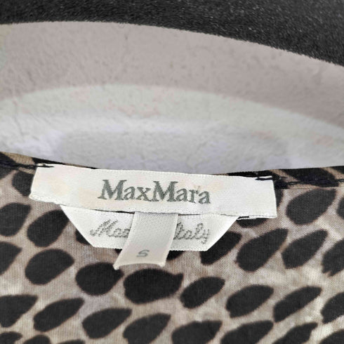 マックスマーラ MAX MARA イタリア製 ヒョウ柄 ノースリーブブラウス レディース JPN:S