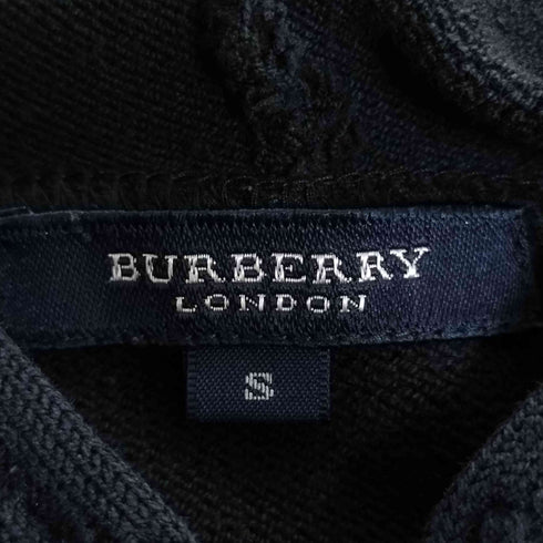 バーバリーロンドン BURBERRY LONDON ロゴ刺繍 コットンポリ ニット ジップアップパーカー レディース import:S