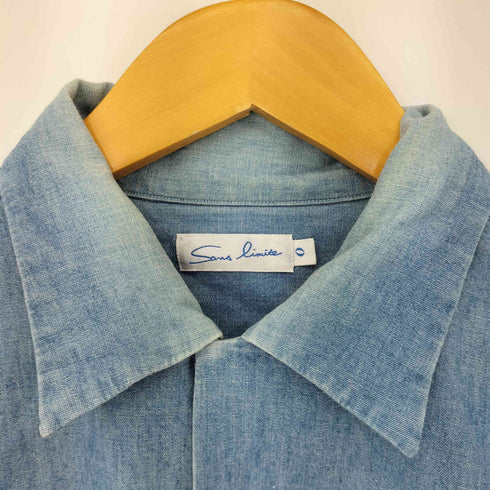 サンリミット Sans limite 19SS デニム L/S オープンカラーシャツ メンズ JPN:0