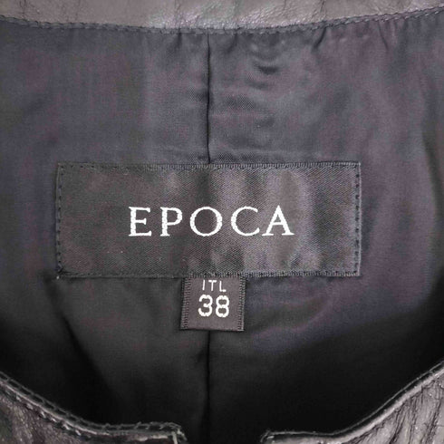 エポカ Epoca ラムレザーノーカラーキルティングジャケット レディース FR:38