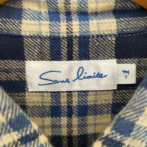 サンリミット Sans limite 17AW ワンレギュラーカラー コットンチェックシャツ メンズ JPN:1