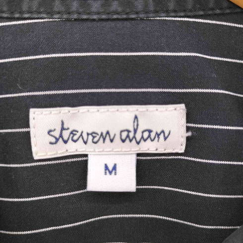 スティーブンアラン Steven Alan バンドカラー ストライプ シャツ メンズ import:M