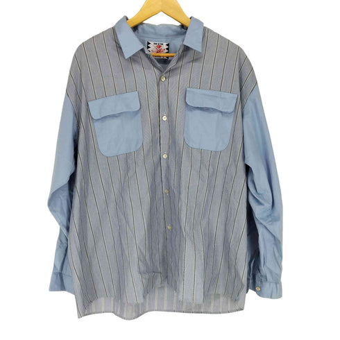 サノバチーズ SON OF THE CHEESE Stripe Cleric Shirt メンズ XL