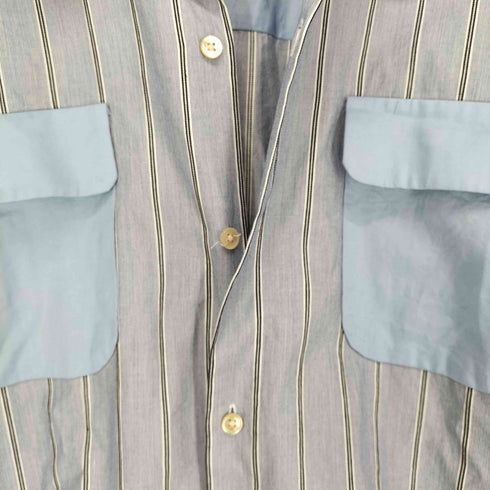 サノバチーズ SON OF THE CHEESE Stripe Cleric Shirt メンズ XL