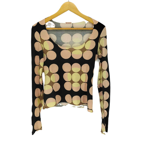 マルニ MARNI ドット柄Uネックカットソー レディース 38