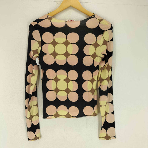 マルニ MARNI ドット柄Uネックカットソー レディース 38