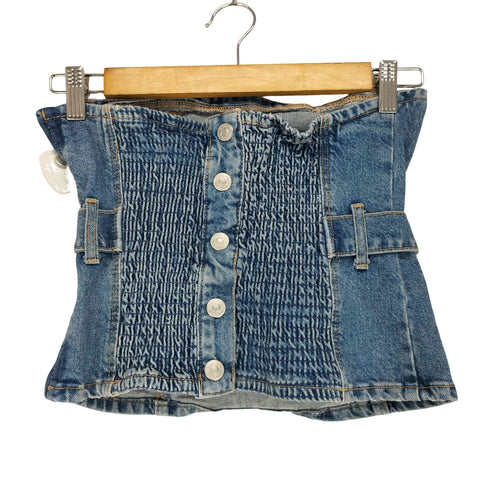 ザラ ZARA デニムベアトップス レディース M