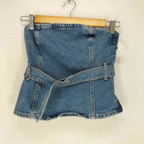 ザラ ZARA デニムベアトップス レディース M