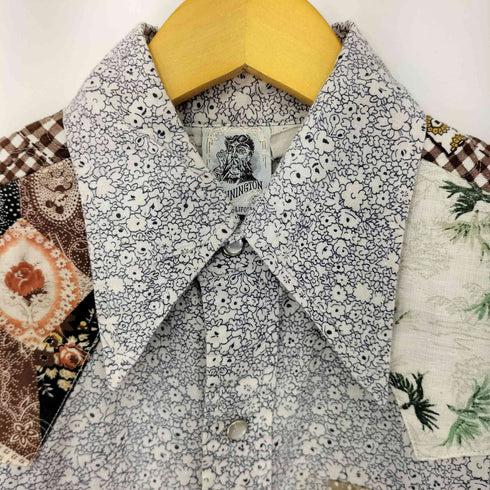 ケニントン kennington 70S メキシコ製 花柄 パッチワーク L/S シャツ メンズ JPN:M