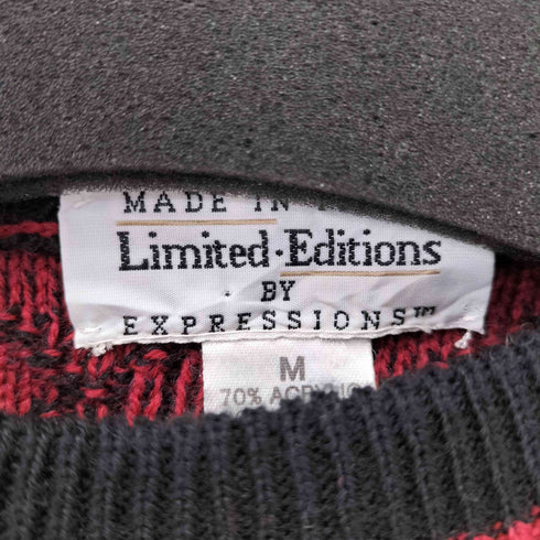 LIMITED EDITIONS 80S~90S アクリル混 総柄プルオーバーニット メンズ JPN:M