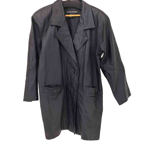 SAVANNAH 本革 レザーチェスターコート レディース import:M