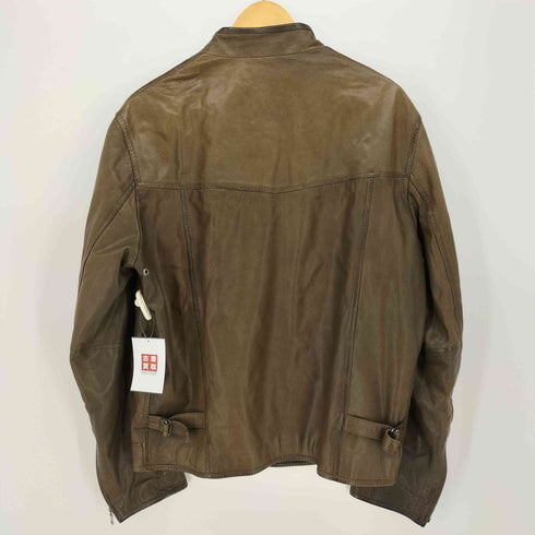 ボスヒューゴボス BOSS HUGO BOSS ラムレザー シングルライダースジャケット メンズ JPN:52