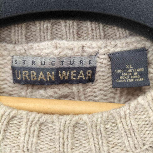 STRUCTURE URBAN WEAR 90S ケーブル編みニット メンズ JPN:XL