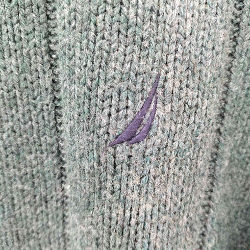ノーティカ NAUTICA ロゴ刺繍 ウール混 ニット メンズ JPN:XL