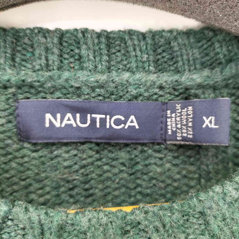 ノーティカ NAUTICA ロゴ刺繍 ウール混 ニット メンズ JPN:XL