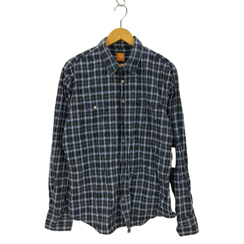 ボスヒューゴボス BOSS HUGO BOSS SLIM FIT チェック柄 コットンシャツ メンズ JPN:XL