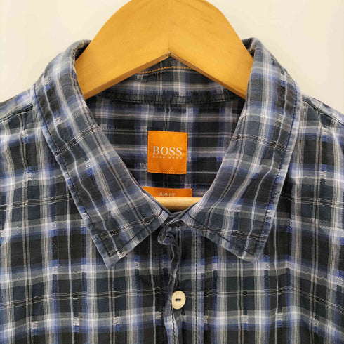 ボスヒューゴボス BOSS HUGO BOSS SLIM FIT チェック柄 コットンシャツ メンズ JPN:XL
