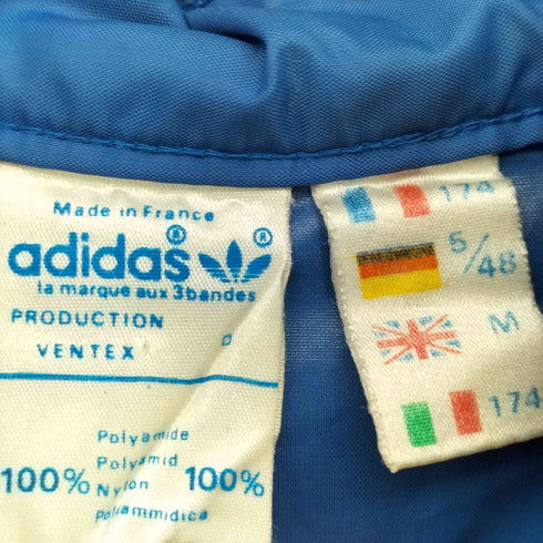 アディダス adidas 70S フランス製 VENTEX ナイロン フーデッド ジャケット メンズ import:M