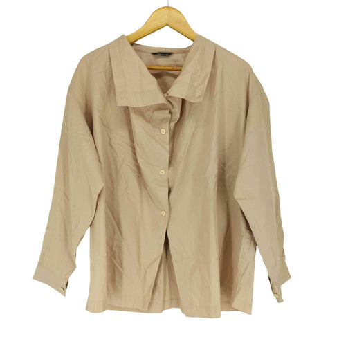 イッセイミヤケ ISSEY MIYAKE 80S 筆タグ コットンデザインシャツ レディース