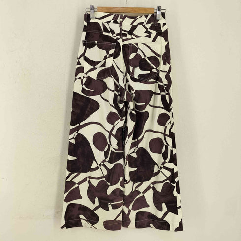フィーニー PHEENY 22SS DRILL LEAF PRINT HIGH WAIST PANTS (BURGUNDY) レディース JPN:2