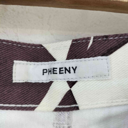 フィーニー PHEENY 22SS DRILL LEAF PRINT HIGH WAIST PANTS (BURGUNDY) レディース JPN:2