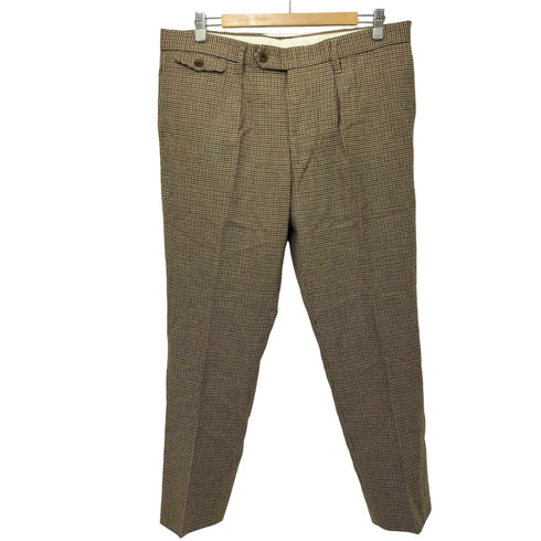 ザスコッチハウス The Scotch House 千鳥格子 ウール混 タックイン スラックスパンツ メンズ 91