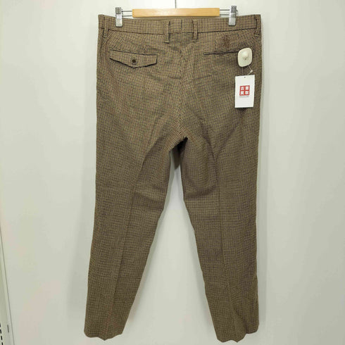 ザスコッチハウス The Scotch House 千鳥格子 ウール混 タックイン スラックスパンツ メンズ 91