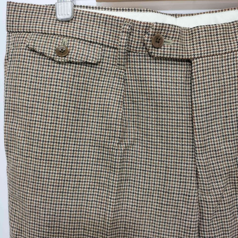ザスコッチハウス The Scotch House 千鳥格子 ウール混 タックイン スラックスパンツ メンズ 91