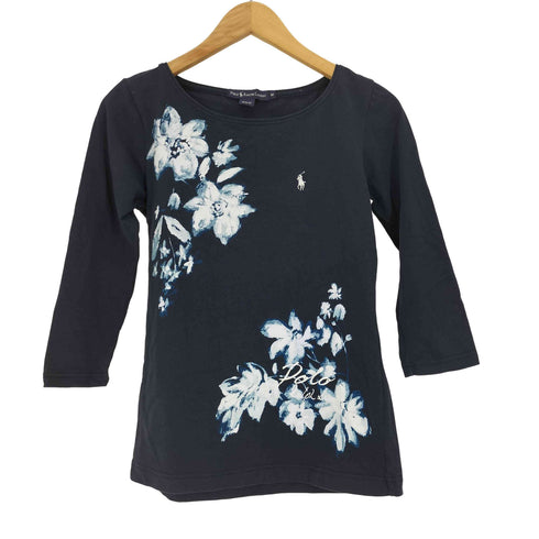 ポロラルフローレン POLO RALPH LAUREN SLIM FIT ポニー刺繍 花柄 L/S Tシャツ レディース import:M
