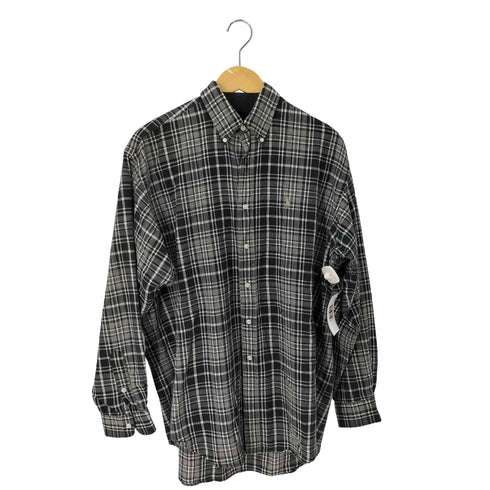 ラルフローレン RALPH LAUREN BLAIRE スモールポニー刺繍 BD L/S チェックコットンリネンシャツ メンズ import:L