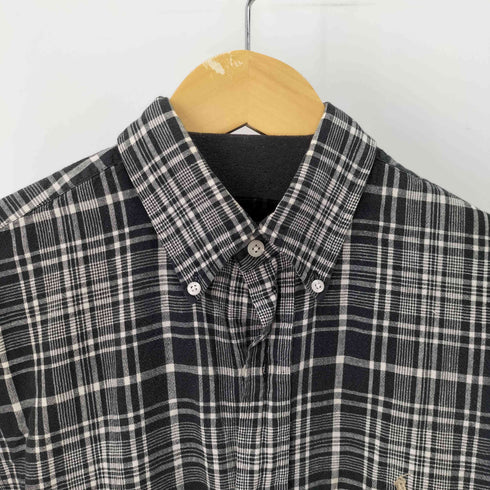 ラルフローレン RALPH LAUREN BLAIRE スモールポニー刺繍 BD L/S チェックコットンリネンシャツ メンズ import:L