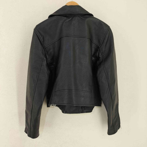 アバクロンビーアンドフィッチ Abercrombie & Fitch ヴィーガンレザー ダブルライダース レディース import:L