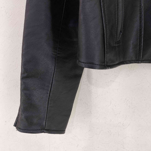 アバクロンビーアンドフィッチ Abercrombie & Fitch ヴィーガンレザー ダブルライダース レディース import:L