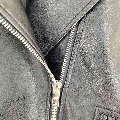 アバクロンビーアンドフィッチ Abercrombie & Fitch ヴィーガンレザー ダブルライダース レディース import:L