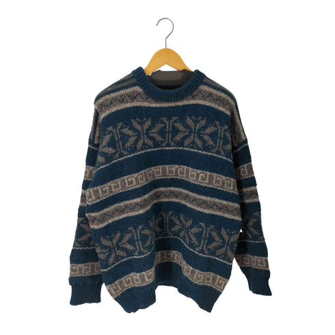 HIGHLAND CRAFT 総柄クルーネックニット メンズ