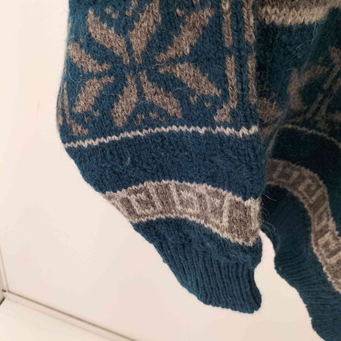 HIGHLAND CRAFT 総柄クルーネックニット メンズ
