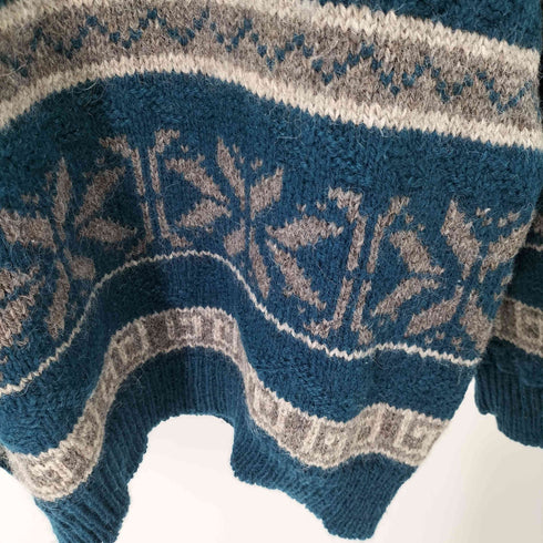 HIGHLAND CRAFT 総柄クルーネックニット メンズ