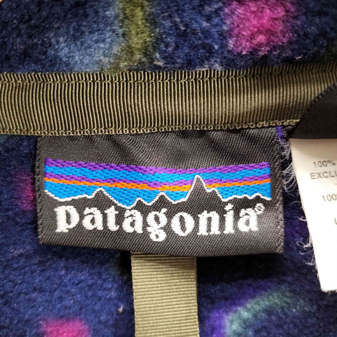 パタゴニア patagonia 1994 USA製 プリンテッド ライトウェイト シンチラ スナップT Printed Light Weight Synchilla Snap-T タペストリー柄 メンズ JPN:XL