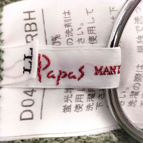 パパス papas ラグランスリーブ フロントプリントスウェット メンズ JPN:XL