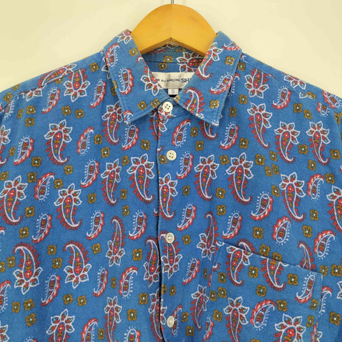 コムデギャルソンシャツ COMME des GARCONS SHIRT フランス製 ペイズリー柄 フランネルシャツ メンズ JPN:S