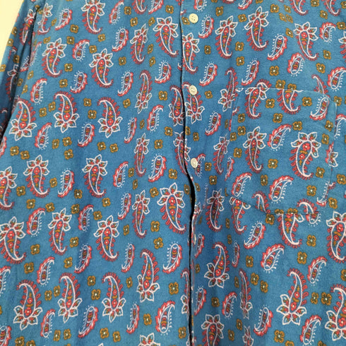 コムデギャルソンシャツ COMME des GARCONS SHIRT フランス製 ペイズリー柄 フランネルシャツ メンズ JPN:S