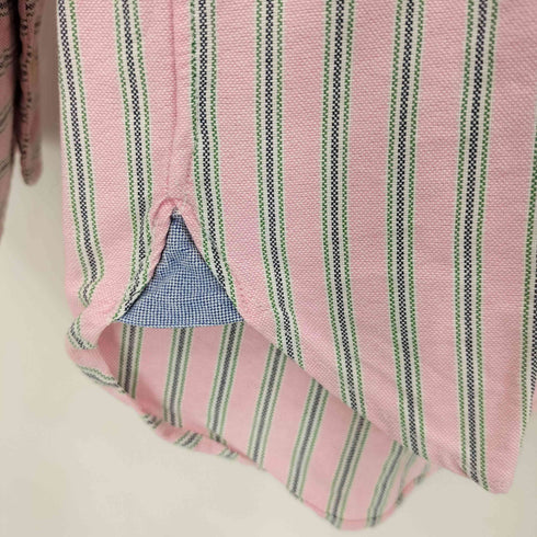 ポロバイラルフローレン Polo by RALPH LAUREN コットン 丸襟 ストライプ L/S シャツ メンズ import:M